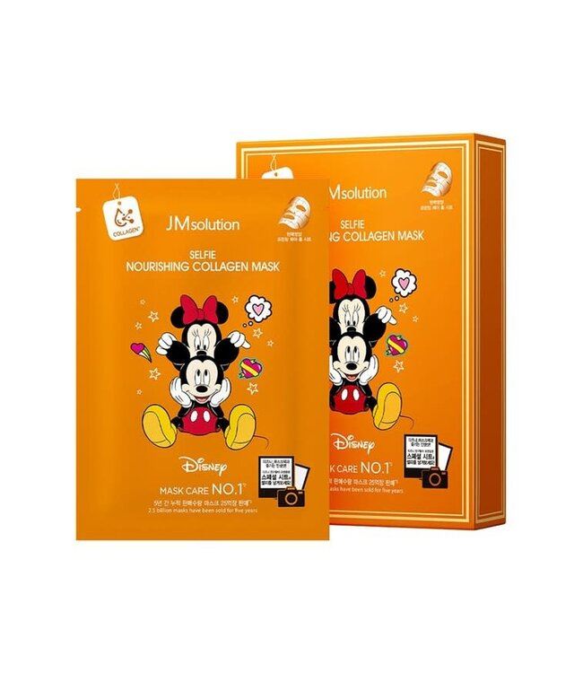 Тканинна маска для обличчя з колагеном для пружності шкіри JMSolution Disney Collection Selfie Nourishing Collagen Mask