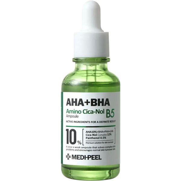 Medi Peel AHA BHA Amino Cica-Nol B5 Ampoule - Відновлююча сироватка для чутливої та проблемної шкіри обличчя