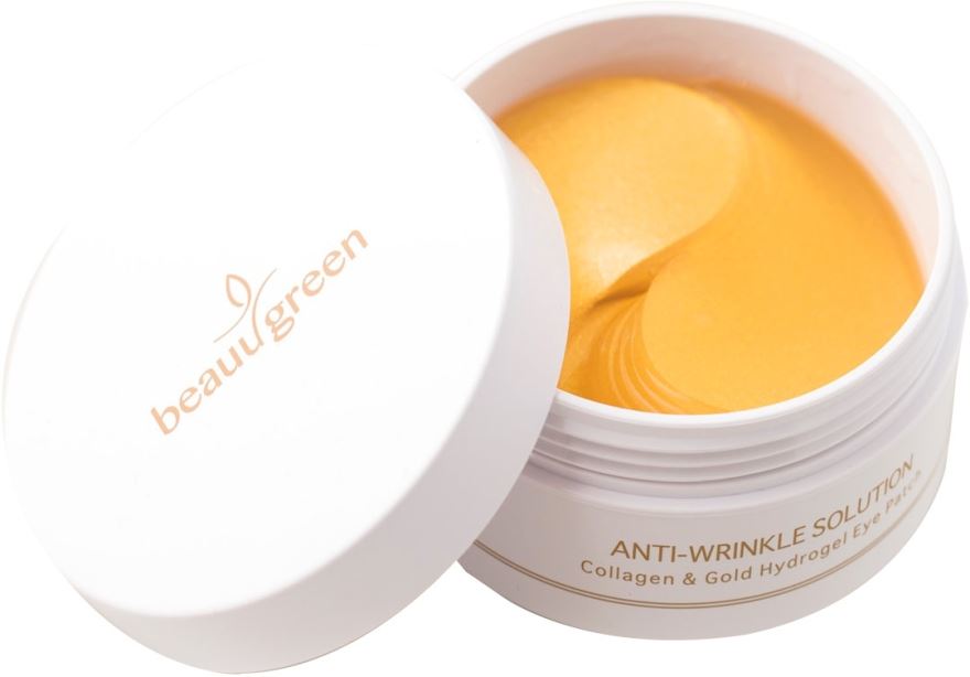 Антивікові гідрогелеві патчі для шкіри навколо очей BeauuGreen Collagen & Gold Hydrogel Eye Patch з колагеном та колоїдним золотом