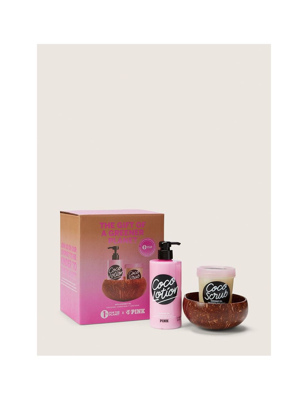 КОКОСОВИЙ НАБІР THE GIFT OF A GREENER PLANET WITH COCO BODY CARE - PINK