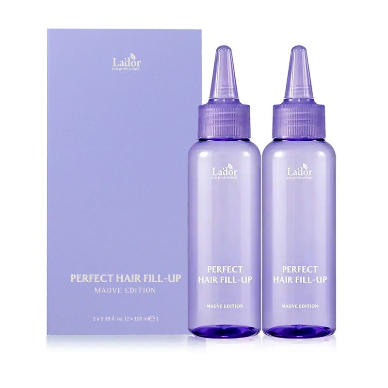 НАБІР ФІЛЛЕРІВ ДЛЯ ВОЛОССЯ LADOR PERFECT HAIR FILL-UP DUO MAUVE EDITION З ЕФЕКТОМ ЛАМІНУВАННЯ. 2X100 МЛ