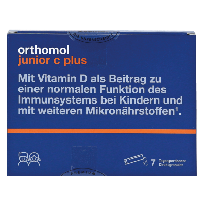 Orthomol Junior C plus (гранули - малина-лайм) – зміцнення імунітету дитини
