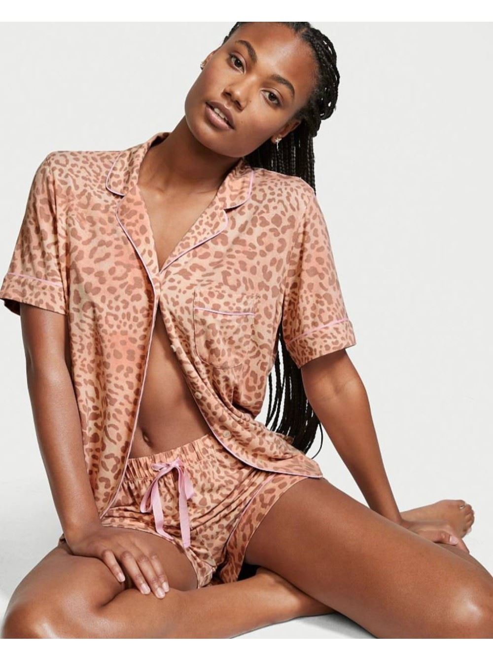 ПІЖАМА MODAL PRINTED LEOPARD SHORT PJ SET