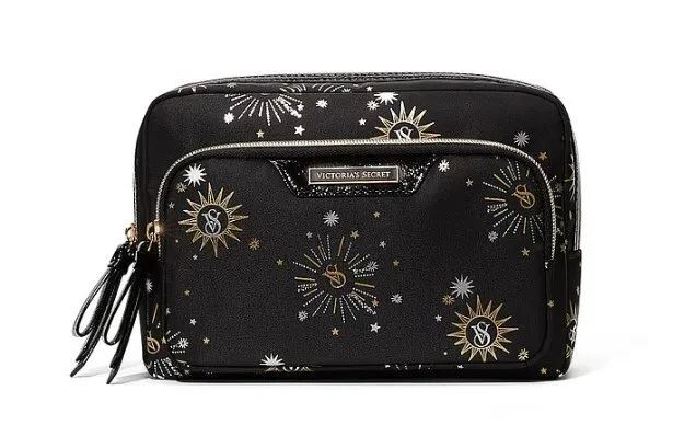 Косметичка Victoria’s Secret 2023 Travel Makeup Pouch Bag Black Celestial New With Tags