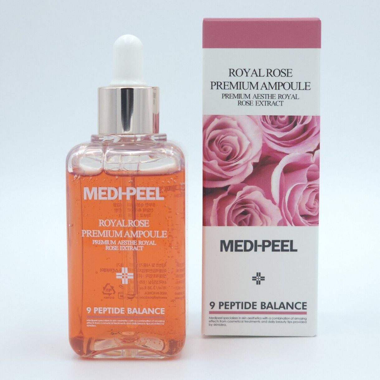 Антивікова сироватка для обличчя з трояндою і пептидами Medi Peel Royal Rose Premium Ampoule, 100 мл