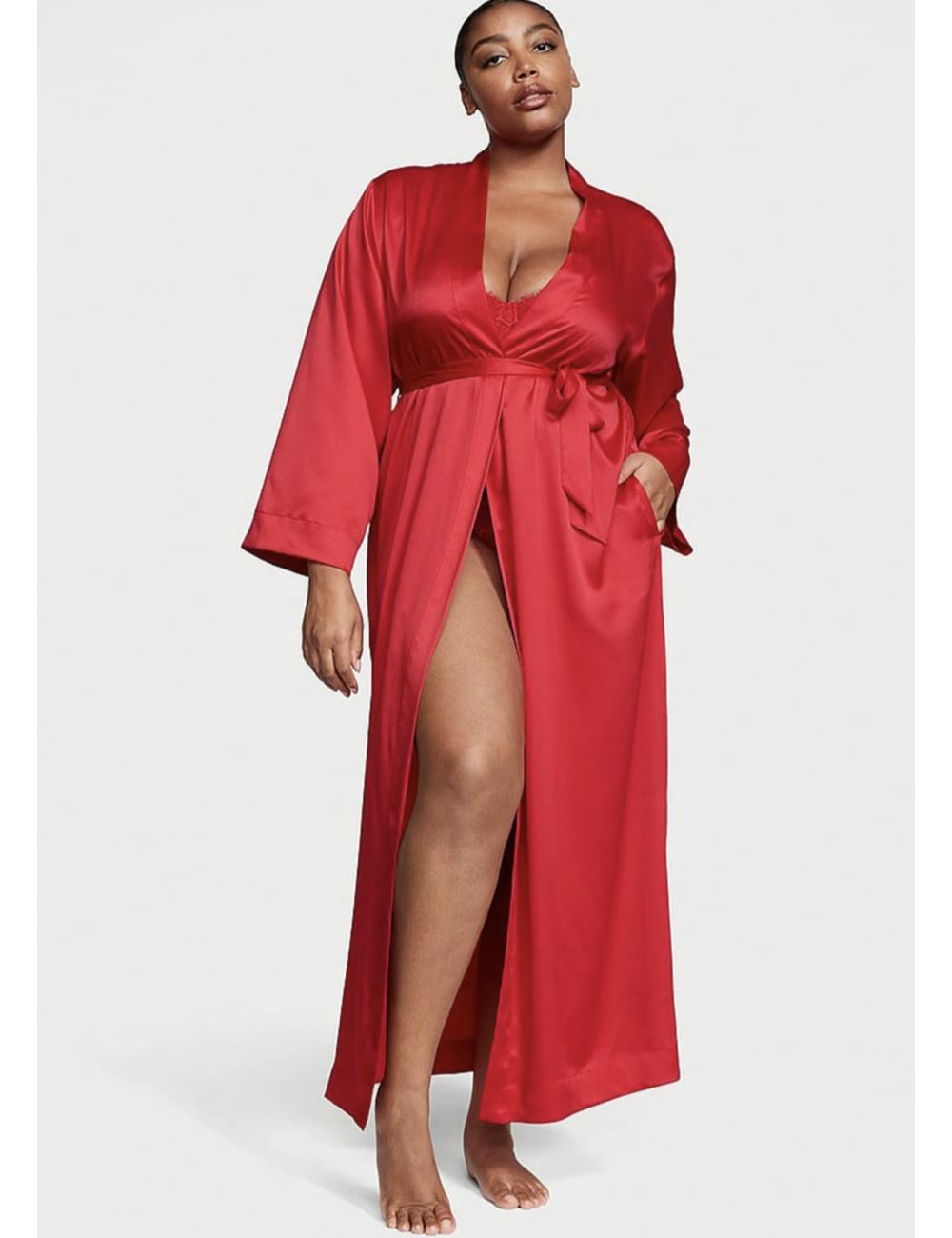 Сатиновий халат Victoria's Secret Satin Long Robe