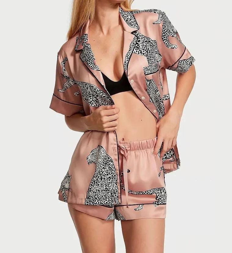 Сатинова піжама Victoria's Secret satin short pj set з шортами