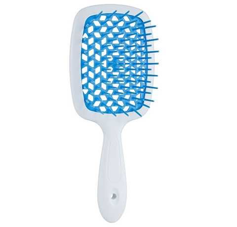 Гребінець для волосся Janeke Superbrush, Біла з блакитним