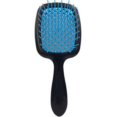 Janeke Superbrush Small - Гребінець для волосся чорний з синім