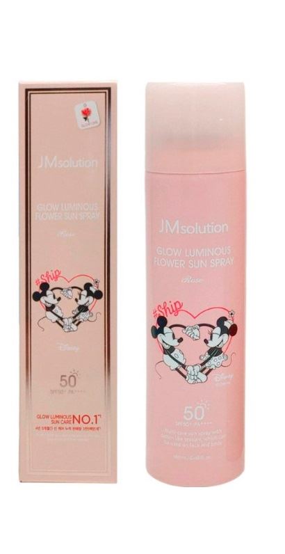 Сонцезахисний спрей із трояндою - Msolution Glow Luminous Flower Sun Spray SPF50+ PA++++ Disney Heart