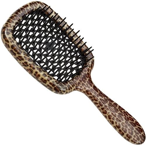 Janeke Superbrush гребінець для волосся, принт леопардовий з чорним