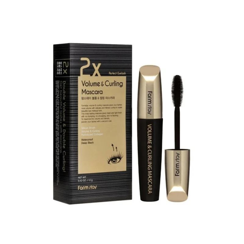 Туш для вій з ефектом об'єму та підкручування Farm Stay Volume & Curling Mascara