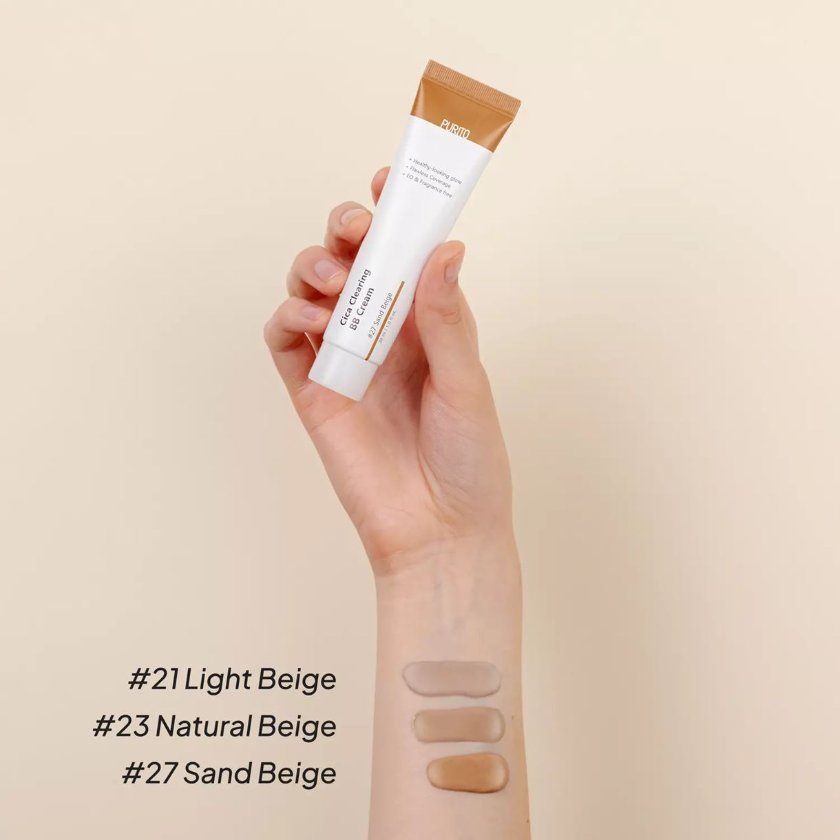 Purito - Cica Clearing BB Cream - BB-крем з екстрактом центелли азіатської - #15 Rose Ivory - 30ml
