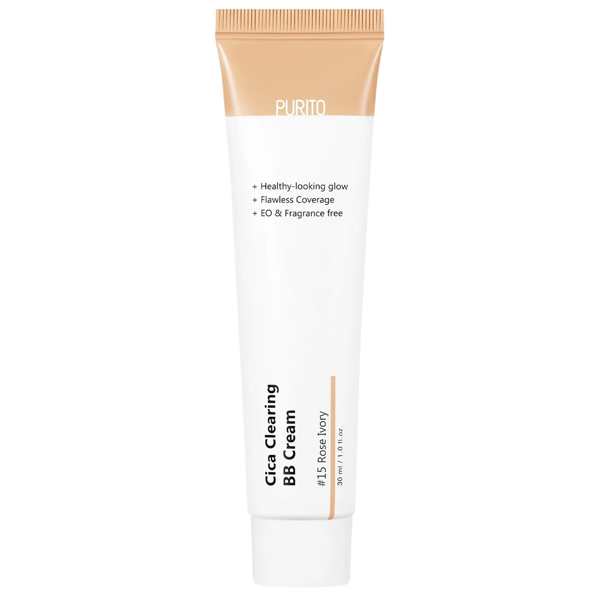 Purito - Cica Clearing BB Cream - BB-крем з екстрактом центелли азіатської - #15 Rose Ivory - 30ml