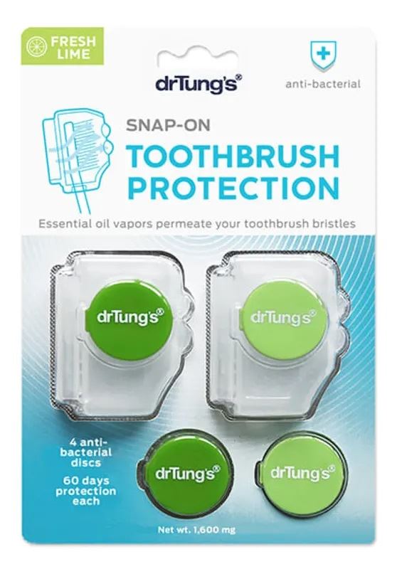 Антибактеріальний футляр Dr. Tung's Toothbrush Protector Свіжий лайм
