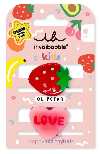 Заколка для волосся invisibobble CLIPSTAR GLOW KIDS Frutti Strawberry