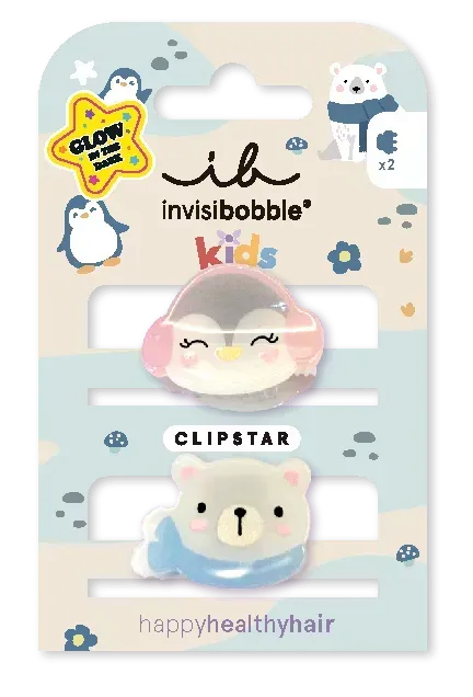 Заколка для волосся invisibobble CLIPSTAR GLOW KIDS Polar Friends