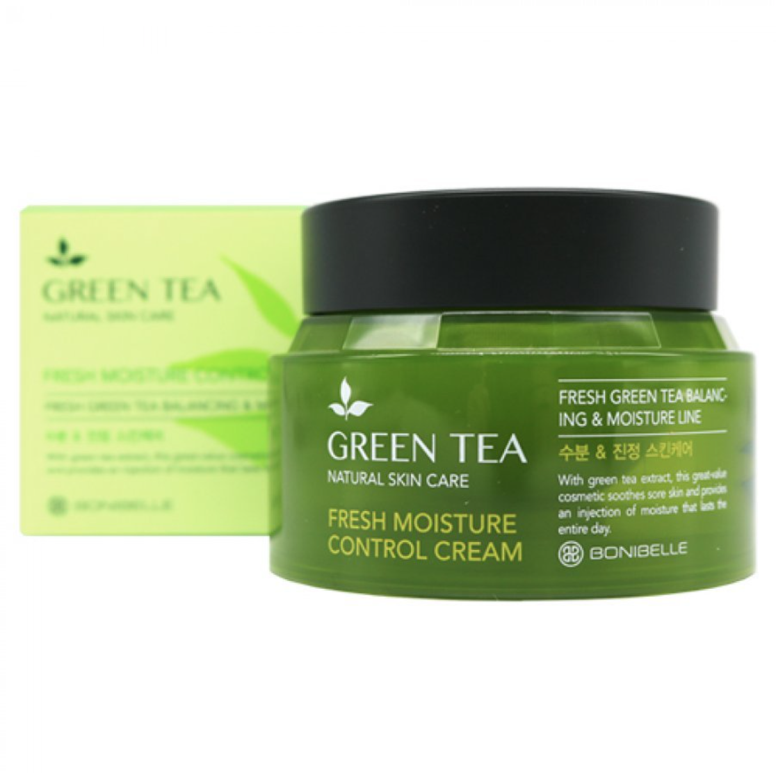 Успокаивающий крем с экстрактом зеленого чая Green Tea Fresh Moisture Control Cream BoniBelle, 80мл