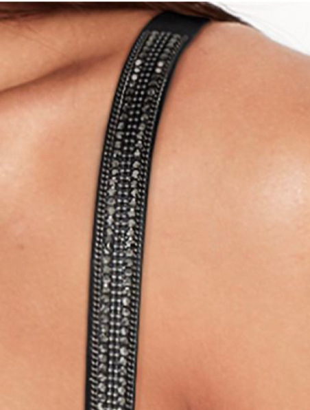 БЮСТГАЛЬТЕР LIGHTLY LINED JEWEL STRAP ОТ VICTORIA'S SECRET - Black