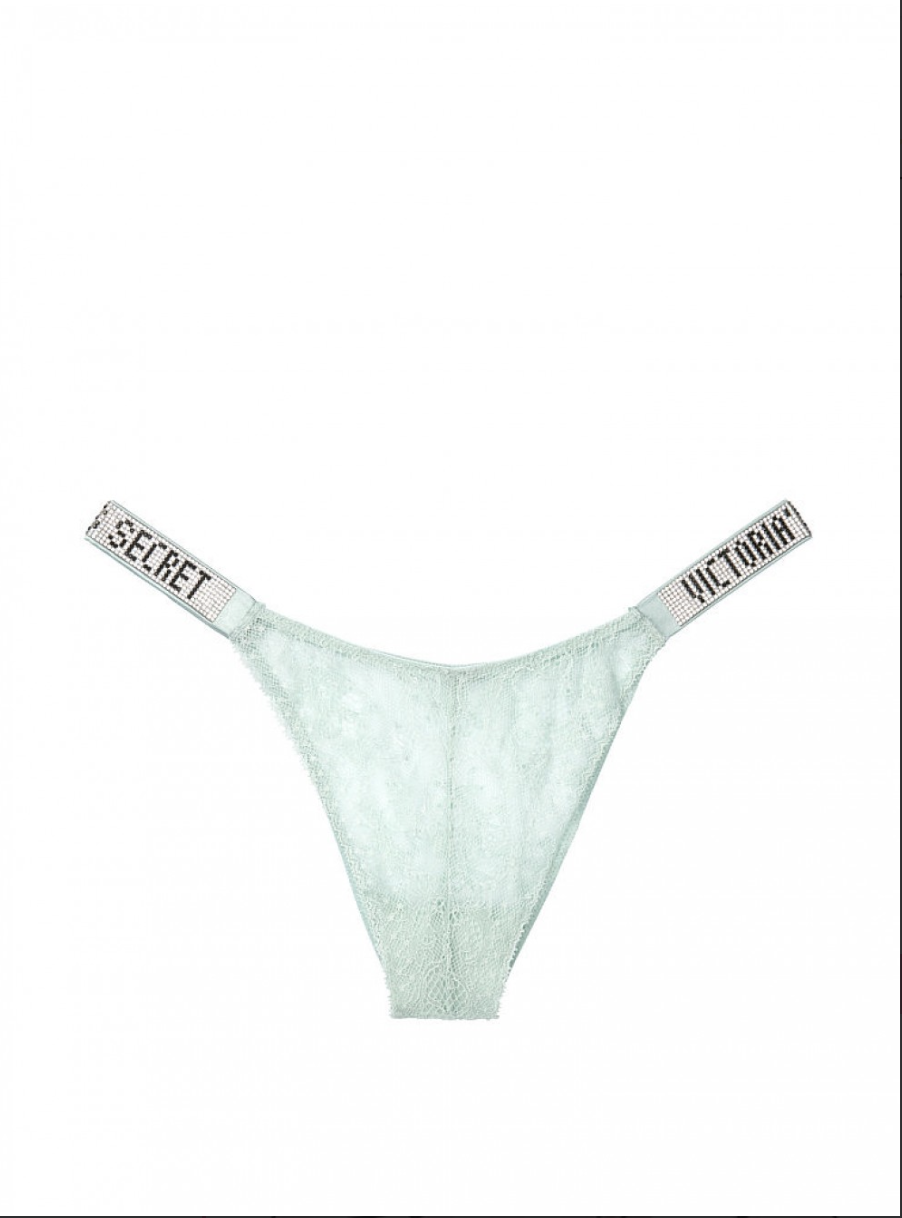 Стрінги Victoria’s Secret black Logo Shine