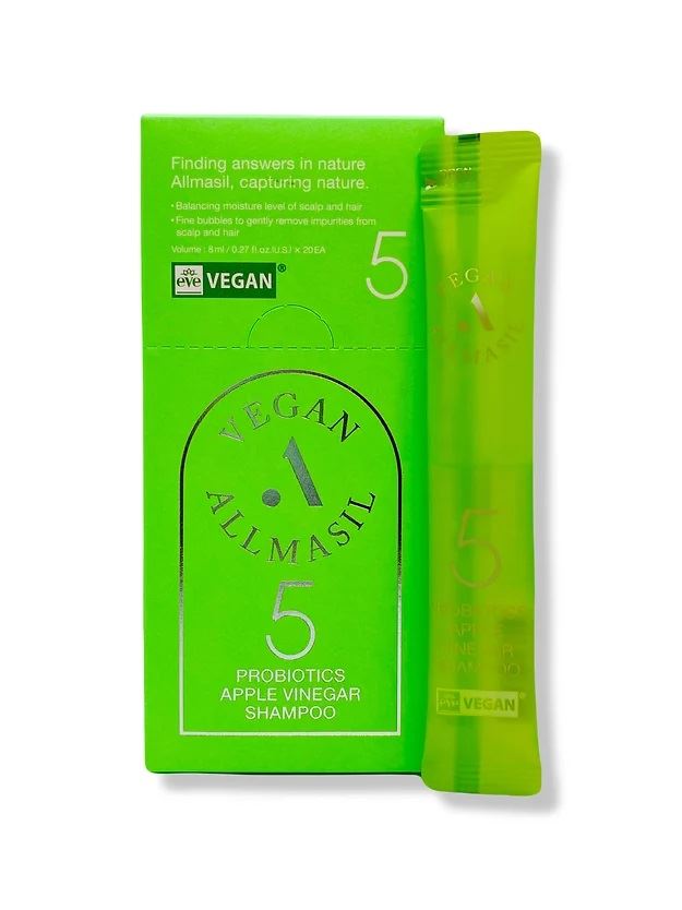 ШАМПУНЬ ДЛЯ ВОЛОССЯ БЕЗСУЛЬФАТНИЙ ALL MASIL 5 PROBIOTICS APPLE VINEGAR SHAMPOO 8 МЛ